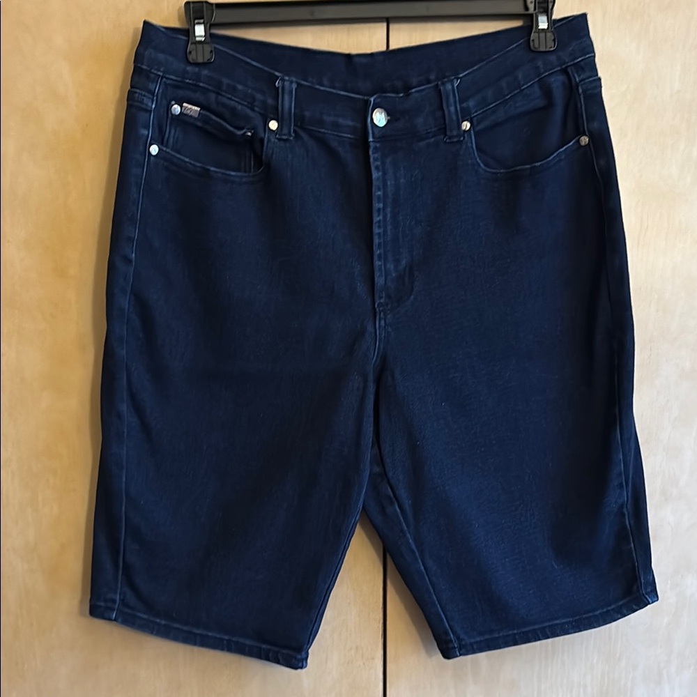 Classic Blue Jean Shorts with Straight Cut